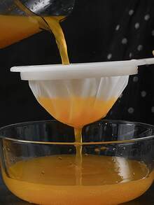 1pc Multi-Function Filter Net Strainer, Soy Milk Filter, Food Filter, Juice & Flour Filter, Kitchen Filter, Fine Mesh Filter, Coffee/Milk Residue Filter, Home Juicer Filter, Separates Residue, Dorm Essential, Back To School Supplies, Kitchen Utensil, Filtering Spoon - White - View 3