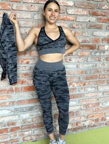 CG0403 Cojunto deportivo para dama licra ajustada - Negro - Ver 10