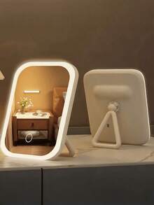 Gương trang điểm LED, gương trang điểm có đèn với 3 chế độ chiếu sáng, gương trang điểm gấp gọn di động, pin sạc 320/300mAh, quà Giáng sinh cho phụ nữ - Nhiều màu - Xem 9