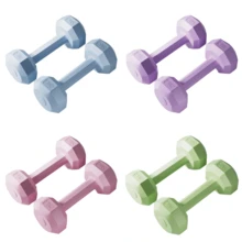 2pcs/Set Dumbbell Set For Strength Training And Muscle Building. Made Of Durable Metal, Non-Slip And Wear-Resistant, Suitable For Home, Gym And Office Workout. Fit For Adults And Teenagers. - Random Color - View 6