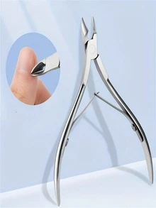 1pc Silver Steel Cuticle Nipper Nail Tools Manicure And Pedicure Kit Nail ArtDesign - Silver-a - View 2
