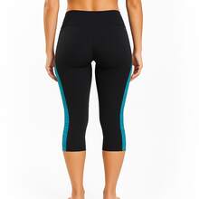 Women's Dry Capri Leggings Leggings Gym Fitness - 淺藍色 - 查看 4
