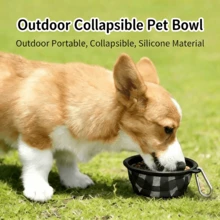 1pc Foldable Pet Bowl, Silicone Dog Bowl For Outdoor Drinking Water, Portable Dog/Cat Food/Water Bowl For Walking Pets - 1L - View 4