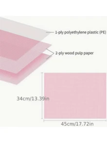 一次性美甲桌垫，防水、防油、防漏、可折叠，清洁垫，牙科围兜，适用于沙龙、诊所、美甲店、牙科或医疗用途，以及美甲桌垫用品 - 西瓜粉 - 查看 5