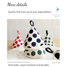 1pc 12cm X 9cm Thick Cotton Cone-Shaped Pot Lid Cover, Hanging, Kitchen, Home, Heat Insulation, Anti-Scald, Polka Dot, Striped, Home Kitchen Accessory - Multicolor - View 6