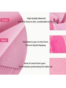 一次性美甲桌垫，防水、防油、防漏、可折叠，清洁垫，牙科围兜，适用于沙龙、诊所、美甲店、牙科或医疗用途，以及美甲桌垫用品 - 西瓜粉 - 查看 7
