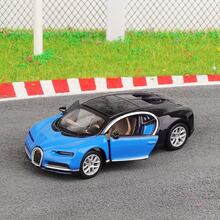 BURAGO Simulation 1:64 Alloy For Bugatti CHIRON Car Model Youngsters's Toy Car Ornament Sliding Car Model Toy Birthday Gift - Blue - View 4
