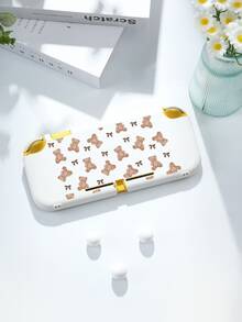 1个可爱泰迪熊造型保护套/保护壳，兼容Switch 2 (2025)、Switch NS、Switch OLED、Switch Lite，适用于Switch 2/Switch配件，全套包含收纳袋，白色/粉色，Switch玩家的最佳礼物 - 彩色 - 查看 14