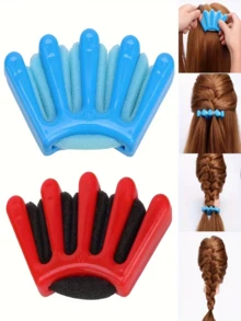 1/2件装DIY海绵美发造型工具，快速盘发器，美发师卷发棒配件，适合女性、女孩及婚礼发型打造，扭辫工具，理发店美容旅行必备，美发产品，家居睡眠浴室装饰美发工具套装，夏季、假日 - 彩色 - 查看 11