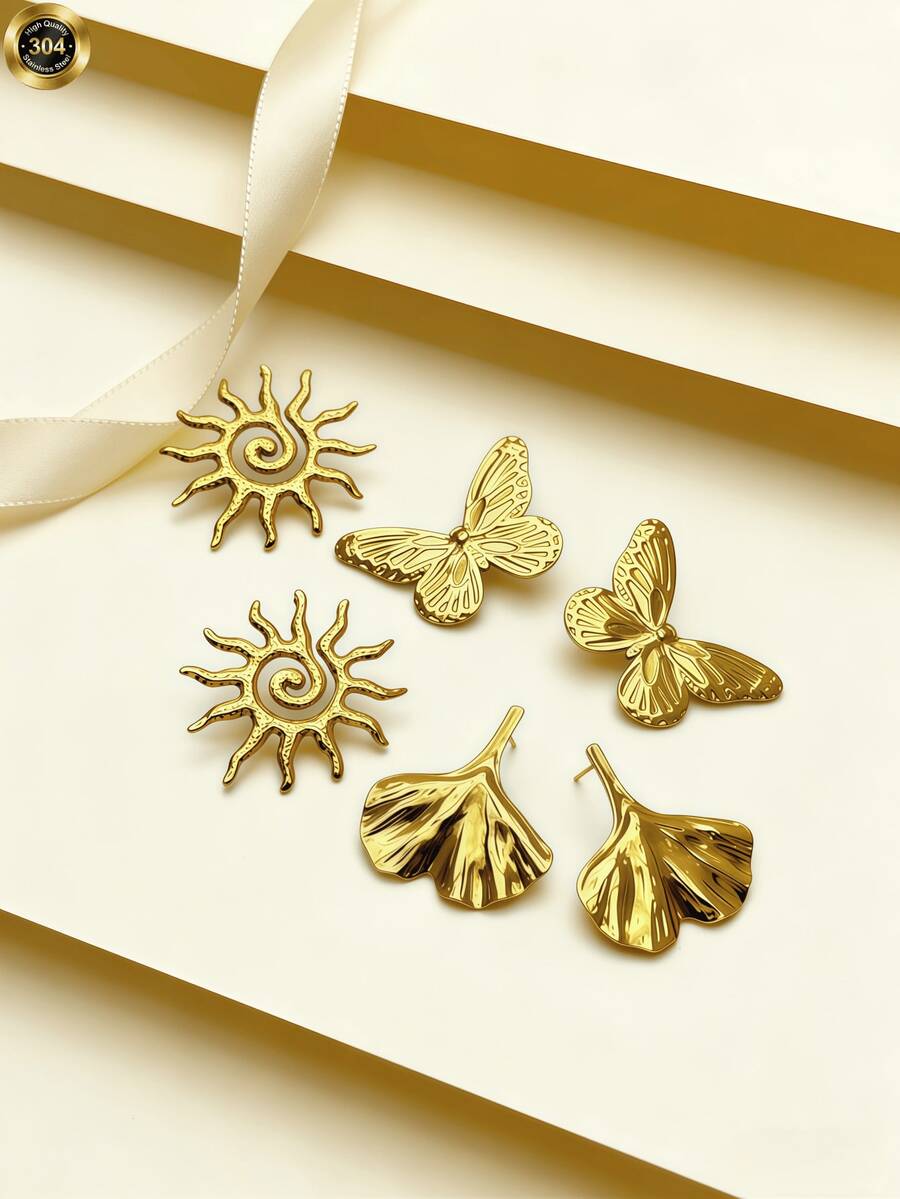 Smyckeset med örhängen och armband för kvinnor med lyxig design. 18K guldplätering. Dubai festsmycken. Moderiktiga. Lämpliga för födelsedagskalas, strandsemestrar. Alla hjärtans dag. - Multifärgad - Visa 1