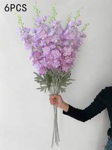 1/3/6支装 33.8英寸人造丝孔雀花长茎仿真植物，适用于家居装饰、房间装饰、婚礼装饰、落地花瓶装饰、春夏装饰、花园装饰、户外派对装饰、办公室装饰 - 彩色 - 查看 17