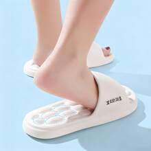 古法东方穴位按摩鞋，行走时可按摩，家居鞋，女士拖鞋，平底鞋，情侣鞋，软底酒店浴室女士平底沙滩鞋 - 白色 - 查看 7