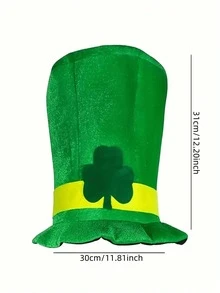 1PC New Irish Party Hat, Shamrock Hat, St. Patrick'S Day Hat - Multicolor - View 5