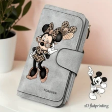 Disney 1件装迪士尼米妮女士拉链钱包 - 迪士尼官方信用卡夹/手拿包，多隔层设计，粉色和金色点缀 - 生日度假礼物，迪士尼手提包及旅行配件，时尚单品，2D平面款式 - 彩色 - 查看 11