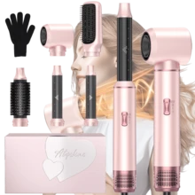 UKLISS Máy sấy và tạo kiểu tóc 5 trong 1 | 5 phụ kiện có thể tháo rời và thay thế + 3 chế độ nhiệt độ chính xác | Uốn tóc tự động và nhiều kiểu tạo kiểu (Tóc xoăn/Gợn sóng/Thẳng/Tăng độ phồng) | Không gây xơ rối, chống tĩnh điện và giữ nếp lâu | Phù hợp với mọi loại tóc (Mỏng/Dày/Xoăn/Thẳng) | Món quà tuyệt vời dành cho phái nữ (Ngày Valentine, Lễ Hiển Linh, Lễ hội) | Thích hợp sử dụng tại salon/nhà, khi đi du lịch, văn phòng, nghỉ mát, dự tiệc, lễ hội. - Màu Hồng  San hô - Xem 3