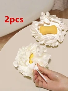2 Pcs Soap Bath Ball New Style Bath Flower With Rich Foaming, Can Hold Soap 2-In-1 Bath Flower - Multicolor - View 13