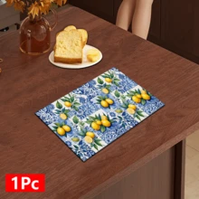 1 pieza Alfombrilla absorbente con estampado de limón para secar platos, Alfombrilla absorbente para encimera de máquina de espresso, Alfombrilla absorbente para fregadero, Alfombrilla absorbente suave para grifo, Alfombrilla absorbente para taza de fregadero, Decoración del hogar, Accesorios de cocina y baño - Multicolor - Ver 16