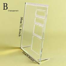 Acrylic Display , Multi Card Design Capable Of Hanging Up To A Hundred Pieces Of Jewelry, Earrings, Necklaces, And Bracelets At A Glance, Instantly Tidy Bedroom Desktop, Creating Your Exclusive Exquisite Jewelry Wall - Multicolor - View 4