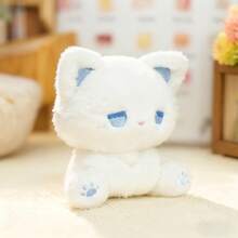 1pc Cute Plush Doll Sitting Pose Cartoon Cat Stuffed Animal Doll, Emo Style Small Cat Doll Gift For Friends - Multicolor - View 4