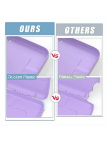 1 pieza Carpeta y caja de almacenamiento 2 en 1 tamaño A4,Portapapeles con almacenamiento, portapapeles de escritura ligero adecuado para uso escolar y de oficina - Material de PP, adecuado para la escuela y la oficina - Vuelta a la escuela, útiles escolares, suministros de oficina, Vuelta a la escuela, útiles escolares - Púrpura malva - Ver 5