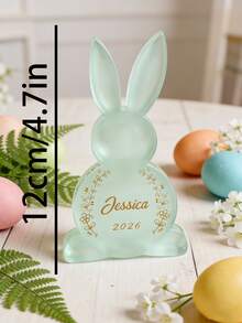 个性化复活节兔子铭牌 - 定制亚克力纪念品，复活节装饰礼品牌匾，可重复使用的复活节家居庆祝标牌，儿童和家庭复活节纪念装饰品 - C-復活節籃子裝飾 - 查看 17