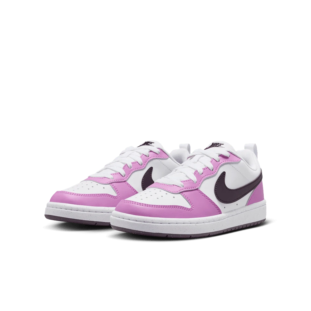 Nike COURT BOROUGH Kids' Sneakers, Sports & Casual Shoes, White, DV5456-136 - Pink - View 1