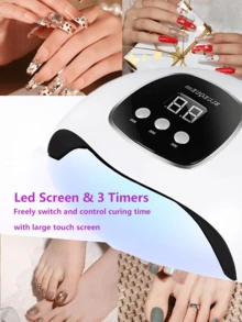 1pc 24 LED UV Nail Lamp, Nail & Toe Nail DIY Gel Nail Curing Light, USB Rechargeable Nail Dryer With 3 Timer Settings, Compact Design With Timer, No Discoloration, Suitable For Travel/Home/Gift/Nail Salon/SPA - Multicolor - View 5