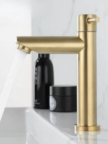 1pc Stainless Steel Single-Handle Single Cold Water Tap For Bathroom Basin,Black Bathroom Faucet, Single Hole Bathroom Faucet, Single Handle Bathroom Faucet,Single Cold Water Tap,For Bathroom, Toilet, Hotel Sink Tap Bathroom Bathroom Washbasin Single Cold Faucet,Water Inlet Thread G1/2, (Chrome, Black,Brushed Gold,Selectable) - Multicolor - View 9
