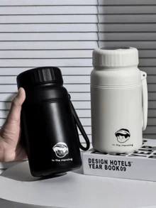 1个不锈钢保温杯，高品质可重复使用水瓶，带提手，方便携带 - 彩色 - 查看 6