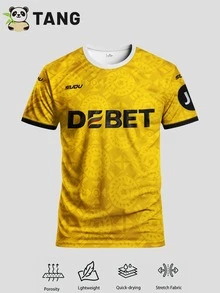 Customized Wolves 25/26 Home Jersey, Personalized With Name & Number, Comfortable Round Neck Sports Shirt, Soft & Lightweight Football Jersey, Suitable For Football Training, Casual Wear, And Gift - Ginger - View 3