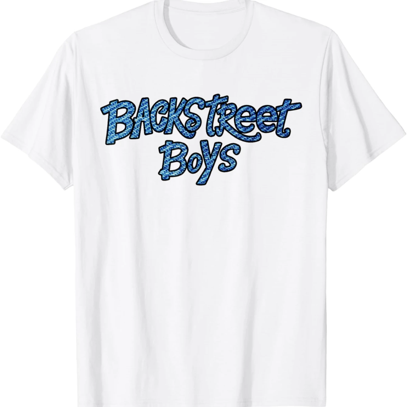 BackstreetBoys – Denim Logo On White T-Shirt - 白色 - 查看 1