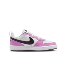 Nike COURT BOROUGH Kids' Sneakers, Sports & Casual Shoes, White, DV5456-136 - Pink - View 4