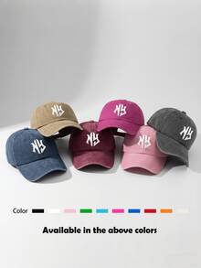 1pc Unisex Baseball Cap, Letter Print, Casual Style For Spring And Autumn, Suitable For Daily Use, Traveling, Hiking, Skiing - Multicolor - View 13