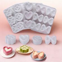 6-Cavity Silicone Cake Mold, Party Cake, Children's Cake, Family Gathering, Kitchen Supplies, Clover, Bow, Heart Shaped, Cake Baking, Premium Cake Mold, Easy Cake Making, Dessert Making, Household Essential, Cute Style, Minimalist Style, Recommended By Dessert Masters, Loved By Children, Spring Cooking Festival - Cake Mold - View 1