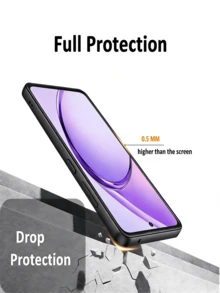 1个黑色砂岩纹理TPU手机壳，军规级防震防水防刮，超薄纯色外壳，兼容/ - 黑色 - 查看 3