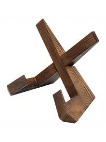 1 Pc Handmade Rustic Farmhouse Wooden Cookbook Stand Kitchen Counter Cabinet Recipe Holder Valentine's Day New Year Gift - Multicolor - View 8