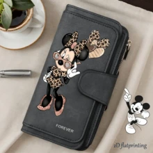 Disney 1件装迪士尼米妮女士拉链钱包 - 迪士尼官方信用卡夹/手拿包，多隔层设计，粉色和金色点缀 - 生日度假礼物，迪士尼手提包及旅行配件，时尚单品，2D平面款式 - 彩色 - 查看 9