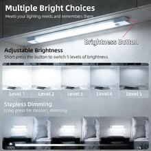 12 LED Motion Sensors - Dimmable Cabinet Lights, USB Charging, 3 Adjustable Modes, Night Lights, Suitable For Offices, Bedrooms, Stairs, Kitchens, Piano Rooms, And Dance Studios, Bedside Reading Lights - 12 chiếc - Đèn trắng - Xem 9
