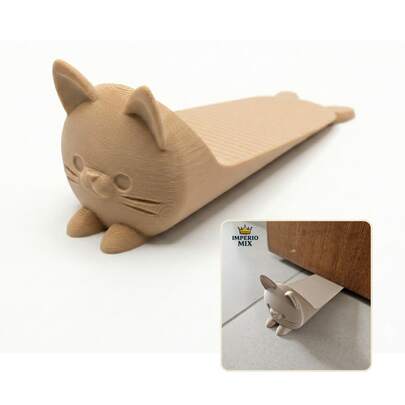 Trava Porta Gatinho Fofo Antiderrapante Peso Cunha Decorativa Casa Segura