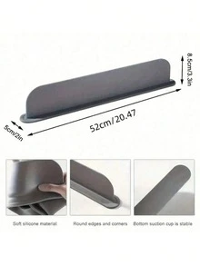 1pc Silicone Sink Splash Guard With Suction Cups, For Both Kitchen And Restaurant Sinks, Take Effect To Place On The Backside Of The Sink - Grey - View 11