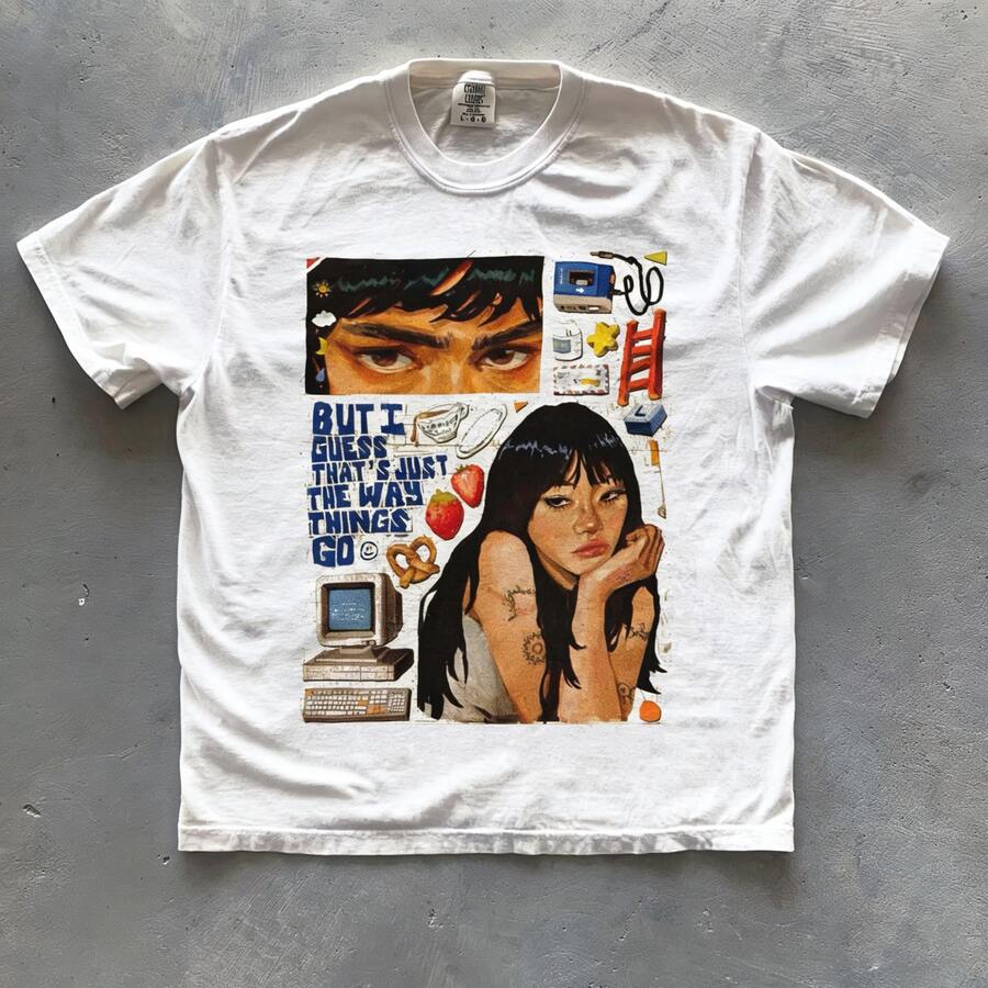 Beabadoobee Inspired Graphic Tee - Retro Aesthetic Music Shirt - Indie Fan Art T-Shirt - 90s Vintage Style Unisex Top Fo - 白色 - 查看 1