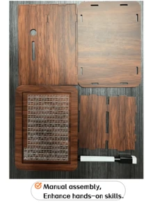 1个木制手工DIY存钱罐，益智玩具，培养储蓄意识，生日/儿童节礼物 - A款 - 查看 16