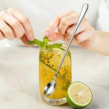 2/4/6/12pcs Stainless Steel Ice Cream Spoons, Mixing Spoons, Jam Spoons, Dessert Spoons, Suitable For Cafes, Bars, Restaurants - Silver - View 5