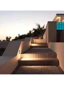 4 Piezas Luz Solar para Exteriores, Luces Solares para Jardín, Luces LED de Paisaje , Luz De Pared Solar Para Exteriores,Impermeables y Duraderas, Adecuadas para Decorativas para Paredes y Escalones. (Rectángulo) 4lampara Led Escalera Pared Cortesía Empotrable Foco 3w Ip65 - negro - Ver 3