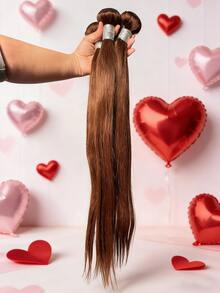 BINF 1 Bundel Rambut Asli Lurus Cokelat Tua untuk Kepang, 100g/Bundel, Rambut Tenunan Dua Lapis yang Belum Diproses - S4 - View 6