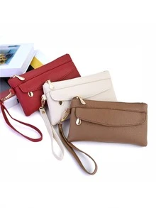 1 Pc Women Clutch Bag Fashion Long Wallet Clutch Coin Pouch Bag Card Holder Zip Purse Business Bag - Multicolor - View 3
