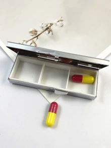 Hộp đựng thuốc sang trọng đính kim cương, hộp đựng thuốc lấp lánh, hộp đựng viên vitamin di động, nhỏ gọn và thanh lịch, thích hợp cho đi lại hàng ngày, du lịch, kỳ nghỉ, mua sắm, làm quà tặng cho gia đình và bạn bè. - Nhiều màu - Xem 6