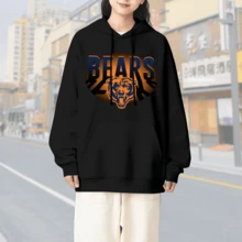 A 380g Pure Cotton Women's Hoodie - A Hoodie With An Chi_Bears  Theme - Suitable For Daily, Home, And Party Wear - Đen và vàng - Xem 3