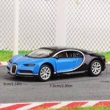 BURAGO Simulation 1:64 Alloy For Bugatti CHIRON Car Model Youngsters's Toy Car Ornament Sliding Car Model Toy Birthday Gift - Blue - View 5