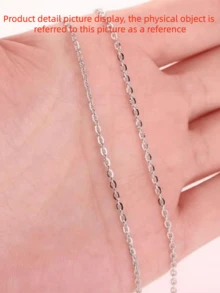 1 件女士可调节精致简约项链，百搭时尚锁骨链 - 銀色 - 查看 2